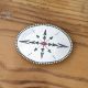 Coral Inlay Diamond Design Buckle