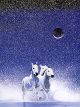 Running With The Moon Note Card