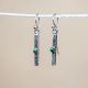 Silver Flute Design Earrings