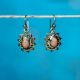 Starburst Peach Jasper Earrings