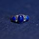 3 Stone Lapis Ring