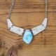 Dragonfly Necklace w/Larimar Cabochon