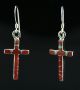 Inlay Cross Earrings