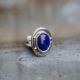 Double Overlay Lapis Ring