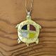 Inlay Turtle Medicine Wheel Necklace