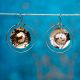 Lrg Copper Disc Earrings