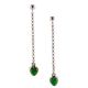Gaspeite Heart Dangle Earrings