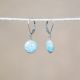 Larimar Round Earrings