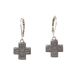 Geometric Design Cross Earrings