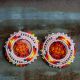 Beaded Shield Earrings
