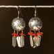 Circle Coral Earrings