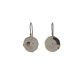 Silver Hammard Disc Earrings