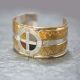 Wide Medicine Wheel Cuff Bracelet