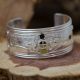 Bracelet Med Wheel 2 Skulls