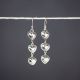 Silver Triple Heart Earrings