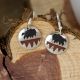 Standing Buffalo Shield Earrings