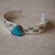 Turquoise Stone - Bear Claw Print Cuff