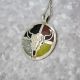 Inlay Buffalo Skull Shield Necklace