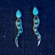 Turquoise Snake Earrings