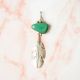 Turquoise Feather Pendant