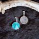 Reversible Turquoise & Nickel Pendant