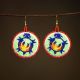 Beaded Turtle Earrings