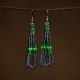 Black & Green Beaded Earrings
