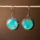 Turquoise Circle Earrings