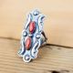 2 Coral Antique Ring
