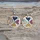 Four Heart Earrings