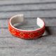 Orange Beaded Cuff