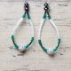 Teal Dentalium Earrings