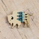 Painted Buffalo Pin