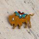 Painted Buffalo Pin