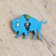 Painted Buffalo Pin