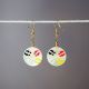 Painted Track Earrings