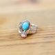 Turquoise Feather Design Ring