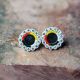 Rounded Beaded Earrings