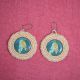 Peach Feather Earrings