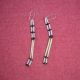 White Beaded Quill Earrings