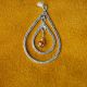Hammered Double Loop Pendant w/Citrine