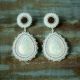 White Beaded Earrings