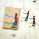 Painted Parfleche Earrings Woman in Ribbon Skirt