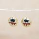 Inlay Buffalo Shield Earrings