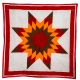 Bold Red & Orange Baby Star Quilt