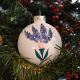 Hand-Painted Floral & Gemstone Ornament