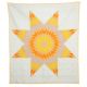 Star Quilt of Tan, Yellow, and Orange