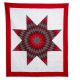 Star Quilt of Grey, Reds, and Maroon