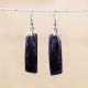 Rectangular Wampum Shell Bead Earrings