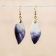 Wampum Shell Bead Diamond-shaped Earrings